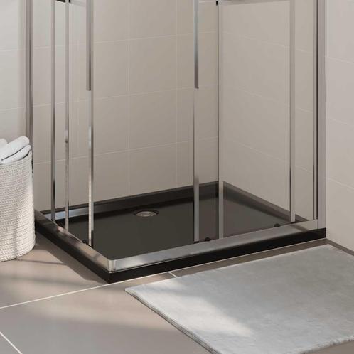 vidaXL Douchebak rechthoekig 80x100 cm ABS zwart, Doe-het-zelf en Bouw, Sanitair, Nieuw, Verzenden