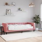 vidaXL Slaapbank met matras 80x200 cm fluweel roze, Huis en Inrichting, Slaapkamer | Bedden, Verzenden, Nieuw