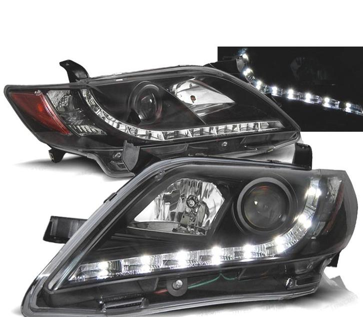 Phares Pour Toyota Camry 6 Xv40 06-09 Daylight Led Noir, Auto-onderdelen, Verlichting, Verzenden