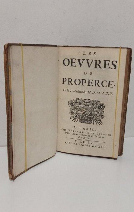Properce , Sextus PROPERTIUS - Les œuvres de Properce [, Antiek en Kunst, Antiek | Boeken en Manuscripten