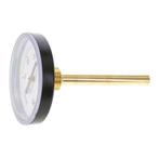 Thermomètre bimétallique en plastique 0 à +60°C Tige de 80mm, Verzenden