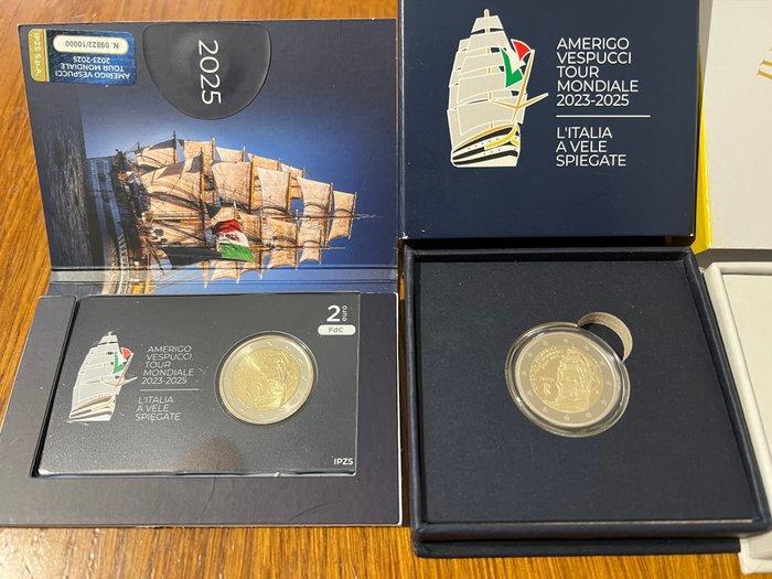 Italië. 2 Euro 2025, 4 x (Zonder minimumprijs), Timbres & Monnaies, Monnaies | Europe | Monnaies euro