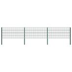 vidaXL Schuttingpaneel met palen ijzer 522x80 cm groen, Verzenden, Nieuw
