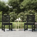 vidaXL Chaises de jardin lot de 2 noir 50x48x91,5 cm, Neuf, Verzenden