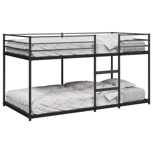 vidaXL Stapelbed zonder matras 80x200 cm staal zwart, Huis en Inrichting, Slaapkamer | Bedden, Nieuw, Verzenden