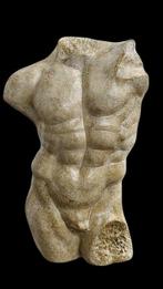 sculptuur, Torso Eracle - 34 cm - marmerstof, Antiek en Kunst