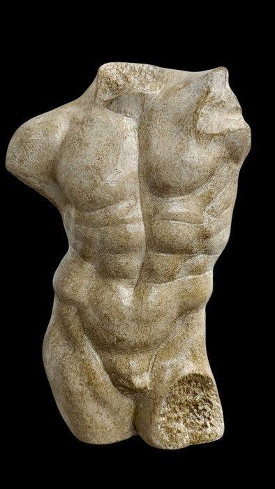 sculptuur, Torso Eracle - 34 cm - marmerstof, Antiek en Kunst, Antiek | Keramiek en Aardewerk