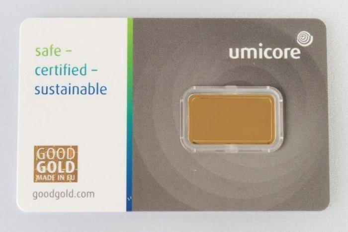 2,5 gram - Goud .999 - Umicore, Belgium - Verzegeld (Zonder, Postzegels en Munten, Edelmetalen en Baren