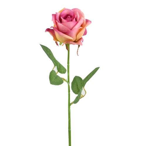 Zijderoos 45cm SINGLE ROSE DARK PINK zijderoos, Huis en Inrichting, Woonaccessoires | Kunstplanten en Kunstbloemen, Nieuw