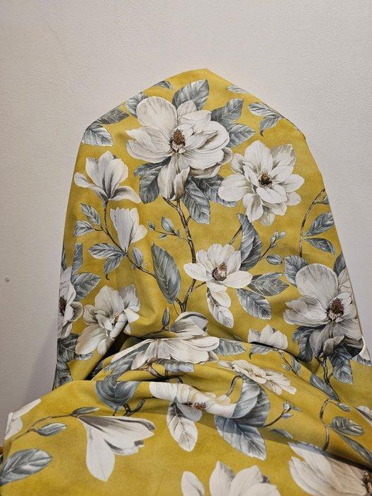 Exclusieve Art Nouveau stof met Magnolia - Bloemenontwerp,, Antiek en Kunst, Antiek | Tapijten, Tafelkleden en Textiel