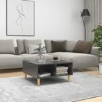 vidaXL Table basse gris brillant 60x60x30 cm bois, Maison & Meubles, Tables | Tables de salon, Neuf, Verzenden