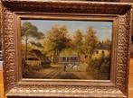 Henri Knip (1819-1899) - Boerenerf met schapen