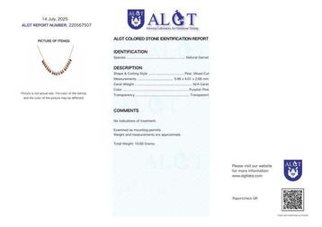 Zonder Minimumprijs - Halsketting Zilver - Granaat -
