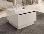 Meubella | salontafel vierkant hoogglans wit met klep 60cm, Huis en Inrichting, Tafels | Salontafels, Verzenden, Nieuw, 50 tot 100 cm