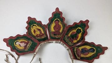 Kroon - papier geverfd - Nepal - lamakroon (Zonder