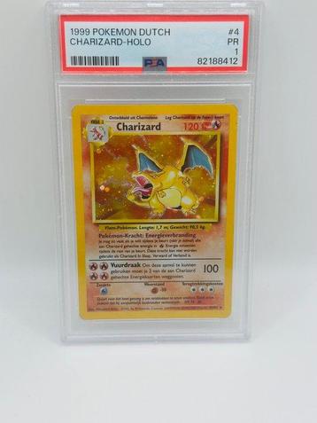 Pokémon - 1 Graded card - Blastoise, charizard base - PSA 1, Hobby en Vrije tijd, Nieuw