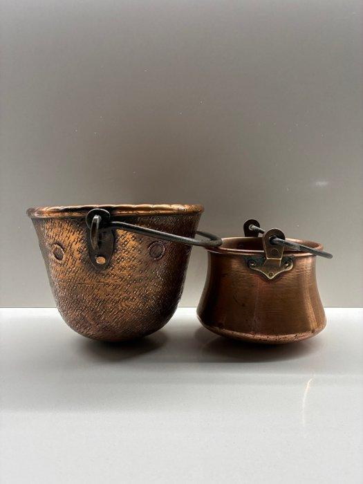 Bak - Koper - 1910-1920 - Set koperen pannen, Antiek en Kunst, Curiosa en Brocante