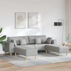 vidaXL Stoffen Sofa met kussen Wolkgrijs 208 cm Stof, Verzenden, Nieuw