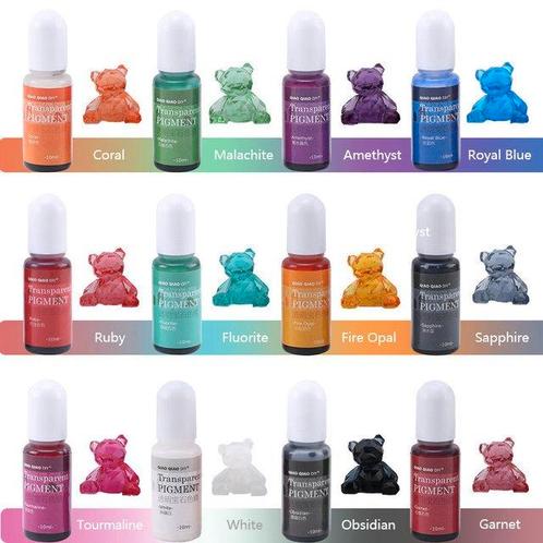 Transparant epoxyhars pigment fluorite vloeibare kleurstof, Hobby & Loisirs créatifs, Bricolage