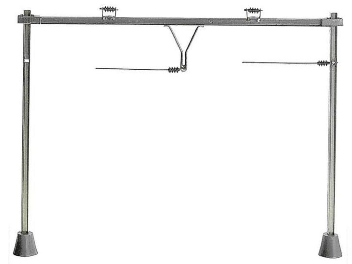 sommerfeldt 570 HO NS portaal voor 2 sporen, bouwpakket (1, Hobby en Vrije tijd, Modeltreinen | H0, Gelijkstroom, Overige typen