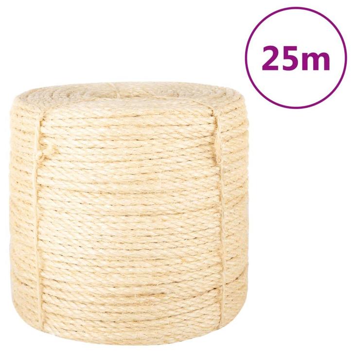 vidaXL Touw 6 mm 25 m 100% sisal, Doe-het-zelf en Bouw, IJzerwaren en Bevestigingsmiddelen, Nieuw, Verzenden