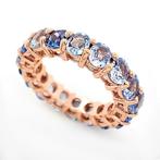 Ring - 14 karaat Roségoud -  8.00ct. tw. Saffier, Nieuw