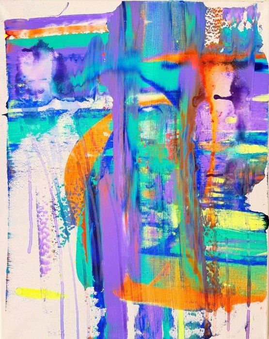 Karl Lagasse - Orange Moon, Antiquités & Art, Art | Peinture | Moderne