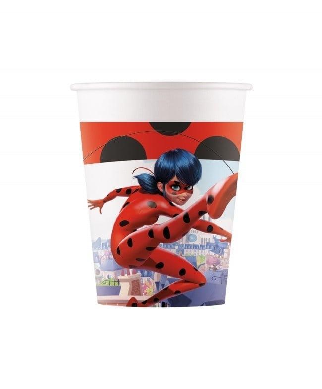 Miraculous Ladybug Bekers 200ml 8st, Hobby en Vrije tijd, Feestartikelen, Nieuw, Verzenden