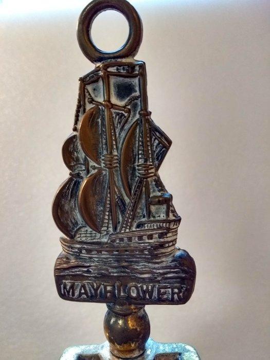Openhaard accessoire (2) - Mayflower - Gegoten messing,, Antiek en Kunst, Curiosa en Brocante
