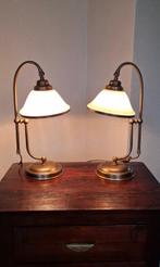 Tafellamp (2) - Messing - Tafel- Bureaulamp, Antiek en Kunst