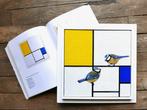 Jos Verheugen - Free after Mondrian, with Blue Tits (M1037), Antiek en Kunst, Kunst | Schilderijen | Modern
