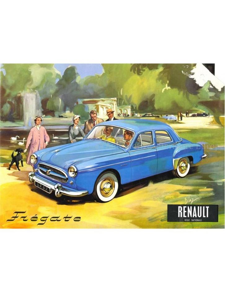 1957 RENAULT FREGATE BROCHURE FRANS, Boeken, Auto's | Folders en Tijdschriften