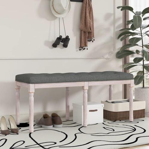 vidaXL Bankje 110x40x49 cm stof donkergrijs, Huis en Inrichting, Overige Huis en Inrichting, Nieuw, Verzenden
