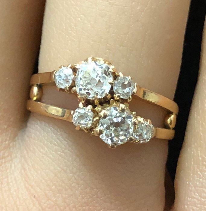 Zonder minimumprijs - Ring - 18 karaat Roségoud - 0.70ct., Bijoux, Sacs & Beauté, Bagues