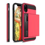 iPhone 7 - Wallet Card Slot Cover Case Hoesje Business Rood, Verzenden, Nieuw
