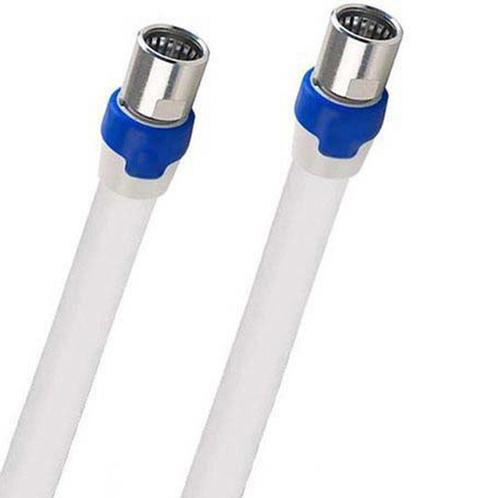 Coax kabel op de hand gemaakt - 20 meter  - Wit - IEC 4G, Doe-het-zelf en Bouw, Elektriciteit en Kabels, Nieuw