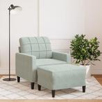 vidaXL Fauteuil avec repose-pied Gris clair 60 cm, Verzenden