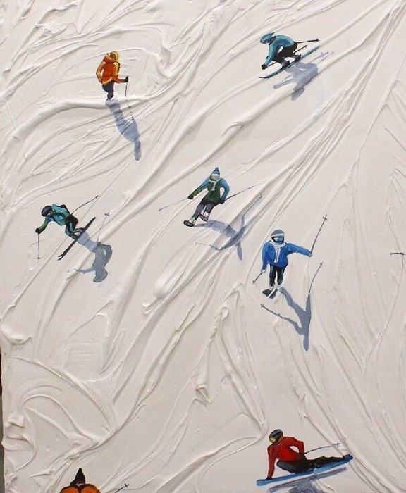 Aneta Karpezo - Relaxation in the mountains, Antiquités & Art, Art | Peinture | Moderne