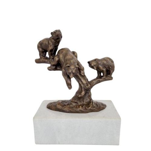 Sculpture, Bear pups - 27 cm - Bronze, Marbre, Antiek en Kunst, Kunst | Designobjecten