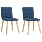 vidaXL Eetkamerstoelen 2 st stof blauw, Huis en Inrichting, Stoelen, Verzenden, Nieuw