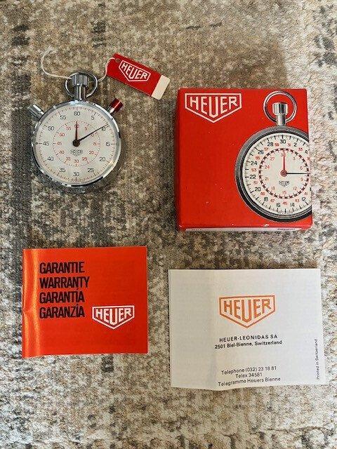 Heuer - 712.301 Split stopwatch 1/5 sec - 712.301 -, Handtassen en Accessoires, Horloges | Heren