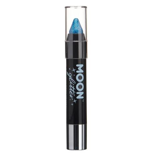 Moon Glitter Holographic Body Crayons Blue 3.2g, Hobby en Vrije tijd, Feestartikelen, Nieuw, Verzenden