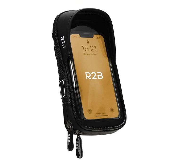 R2B waterdichte Telefoonhouder Leiden zwart, Fietsen en Brommers, Fietsonderdelen, Nieuw, Verzenden