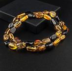 Unieke BALTIC AMBER ketting – Zwarte en transparante amber, Antiek en Kunst