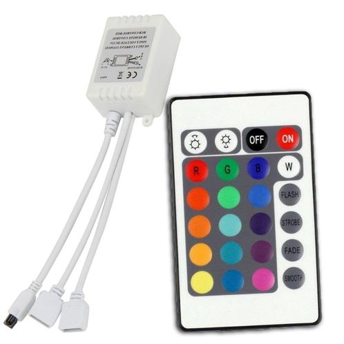 LED RGB Strip 24 Knops afstandsbediening IR (2 uitgangen), Maison & Meubles, Lampes | Autre, Envoi