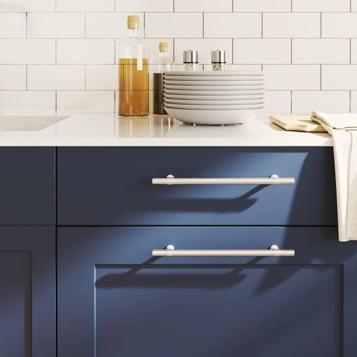 vidaXL Handvatten 10 st 192 mm roestvrij staal zilverkleurig, Doe-het-zelf en Bouw, Hang- en Sluitwerk, Nieuw, Verzenden