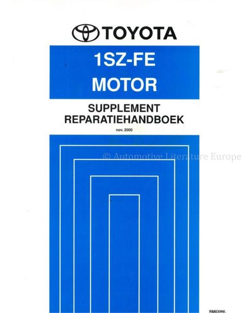 2000 TOYOTA YARIS | ECHO 1SZ-FE MOTOR WERKPLAATSHANDBOEK, Autos : Divers, Modes d'emploi & Notices d'utilisation