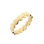 Gouden fantasie ring (gouden ring, geelgoud, damesring), Handtassen en Accessoires, Ringen, 18 tot 19, Gebruikt, Overige kleuren