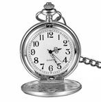 Fako® - Zakhorloge - XXL - Classic - Ø 47mm - Zilverkleurig, Handtassen en Accessoires, Horloges | Heren, Verzenden, Nieuw