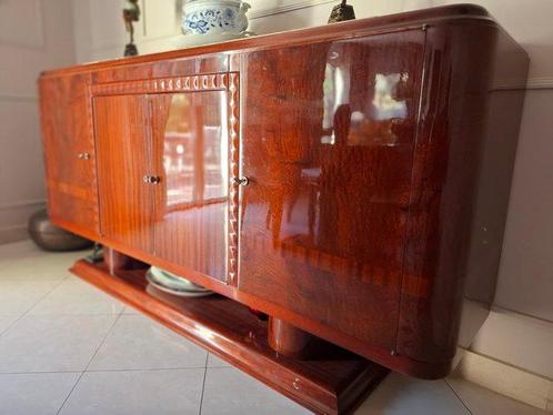 Hoog dressoir - Mahonie - Buffet Art Déco en placag, Antiek en Kunst, Kunst | Designobjecten